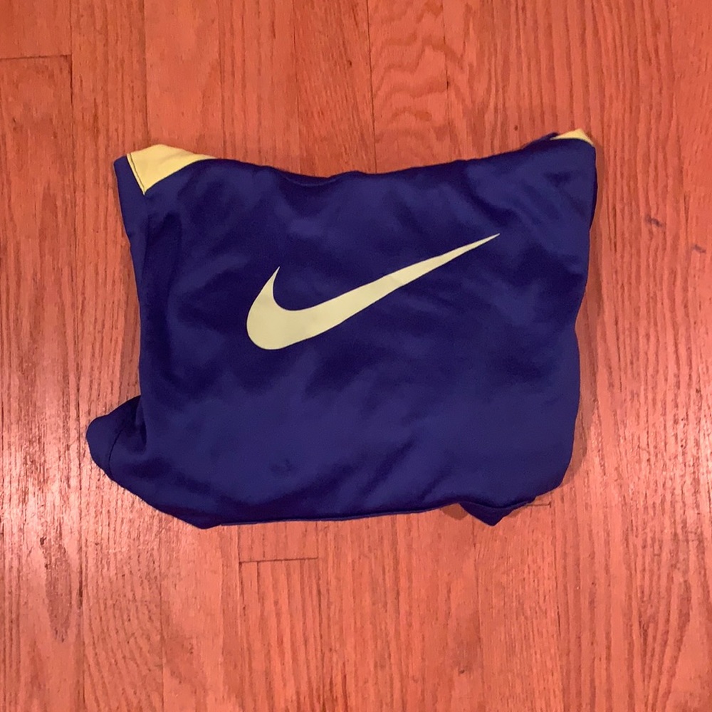 Blue and Yellow Dri-Fit Nike Hoodie
